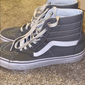 Grey high top vans